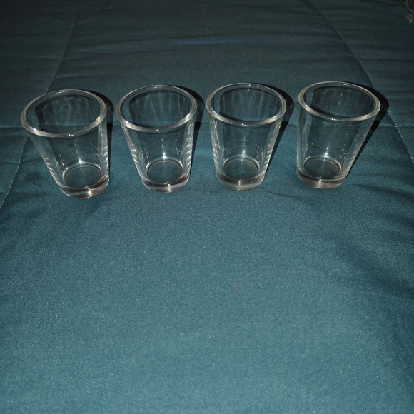 Elegant Clear Glass Shot Glass Set 4 Piece - Picture 3 of 4